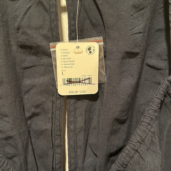 Free People Natalya Black Solid Midi Dress - Picture 4 of 9